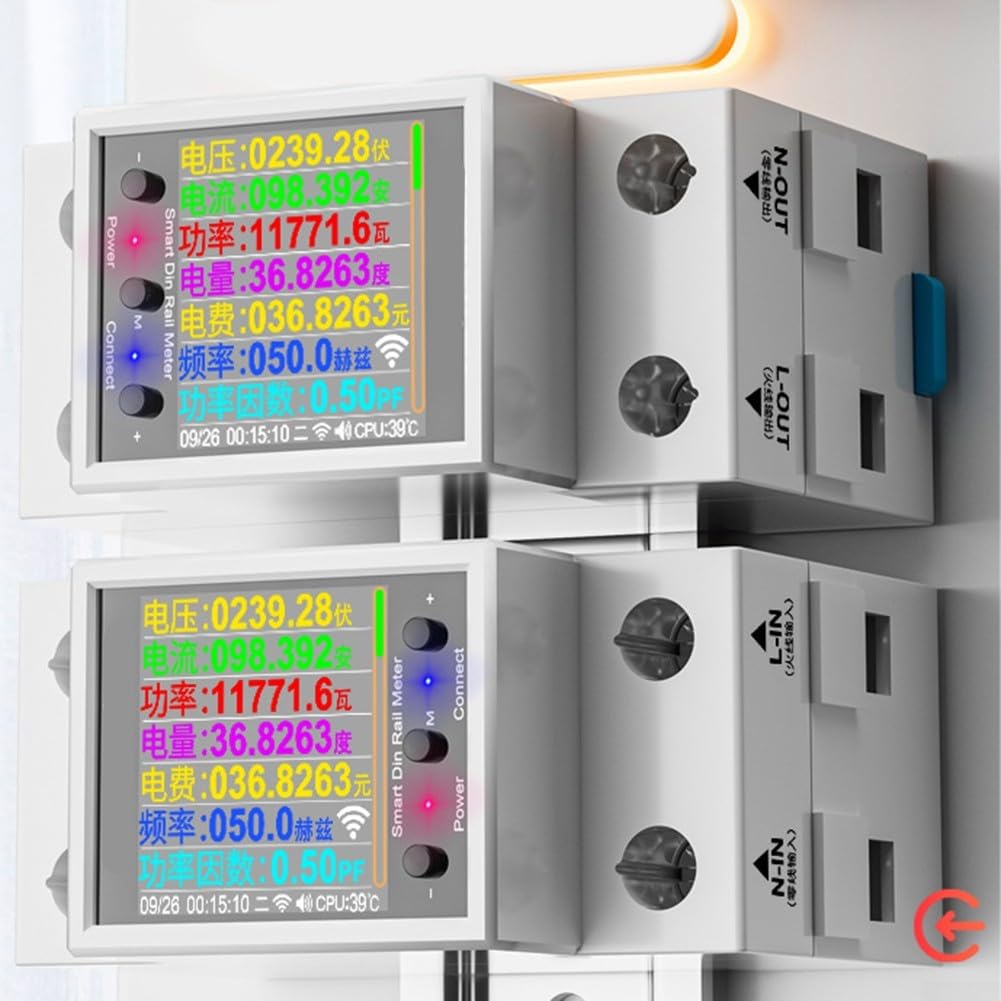 Contador de energía 100 A pantalla digital CA 320 V (interruptor WiFi N)