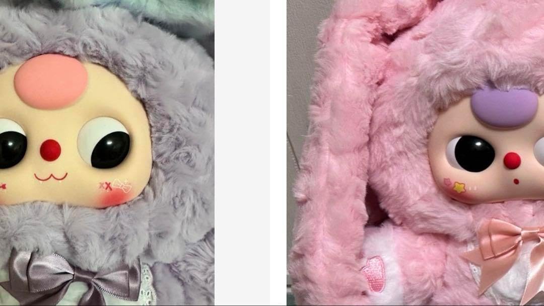 【babythree】うさぎ 400% 顔ポーチ レア目 ペア ハロウィン three 400% うさぎ babythree 400% ベイビースリー うさぎ