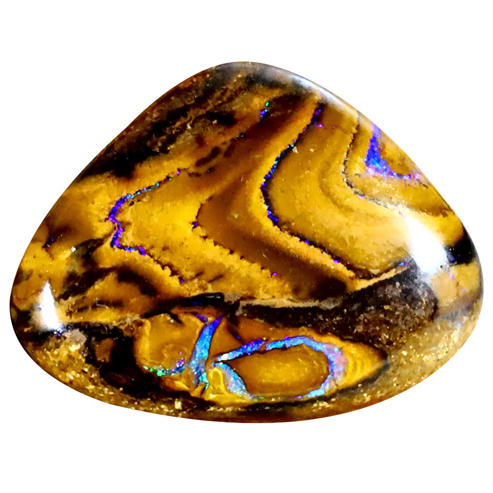 Opale rocheuse Boulder d'Australie multicolore de 7.98 ct pour création de bijoux - 3