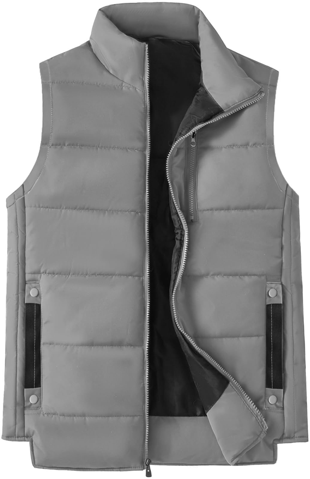 XinYangNi Mens Winter Outerwear Fleece Lined Puffer Vest Warm Casual Bubble Jacket
