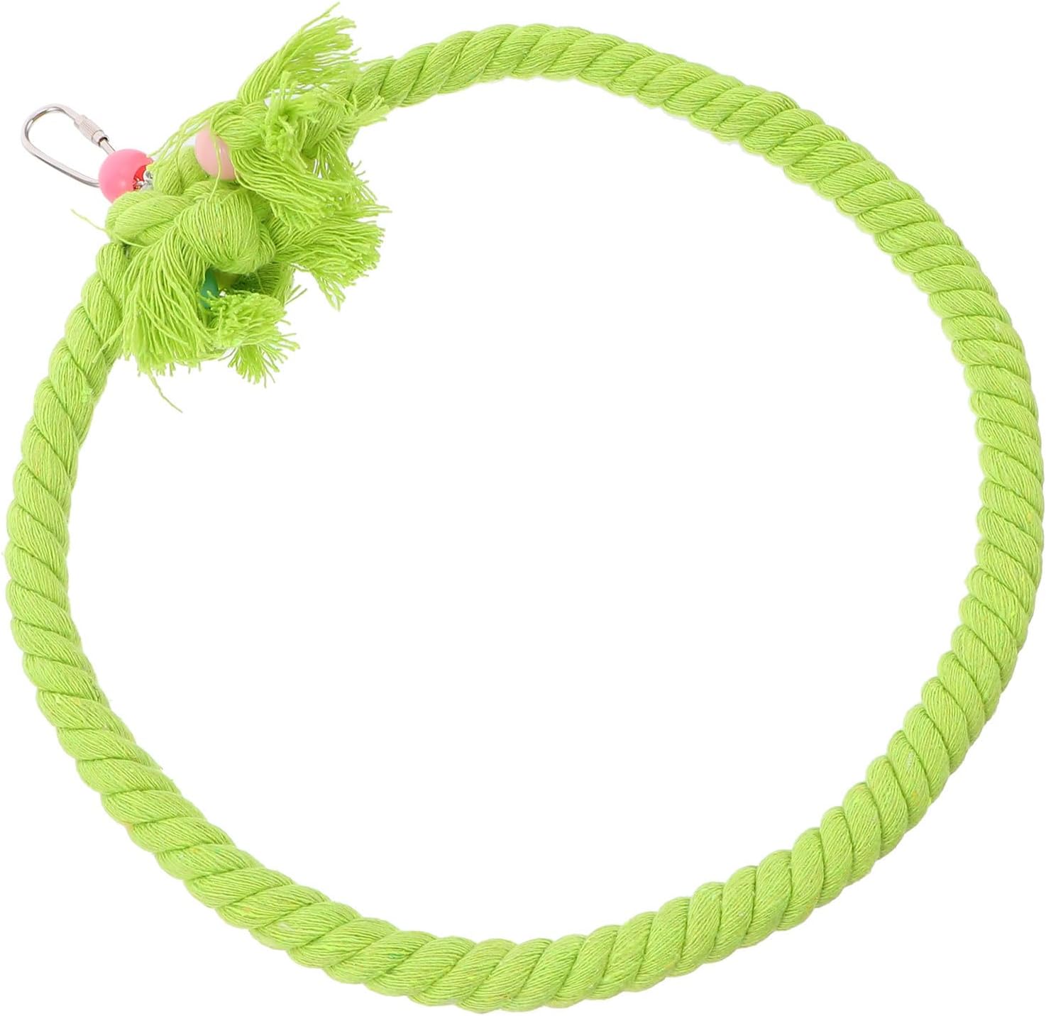Cabilock Parrot Cotton Rope Ring Swing for Budgie and Lovebird Climbing