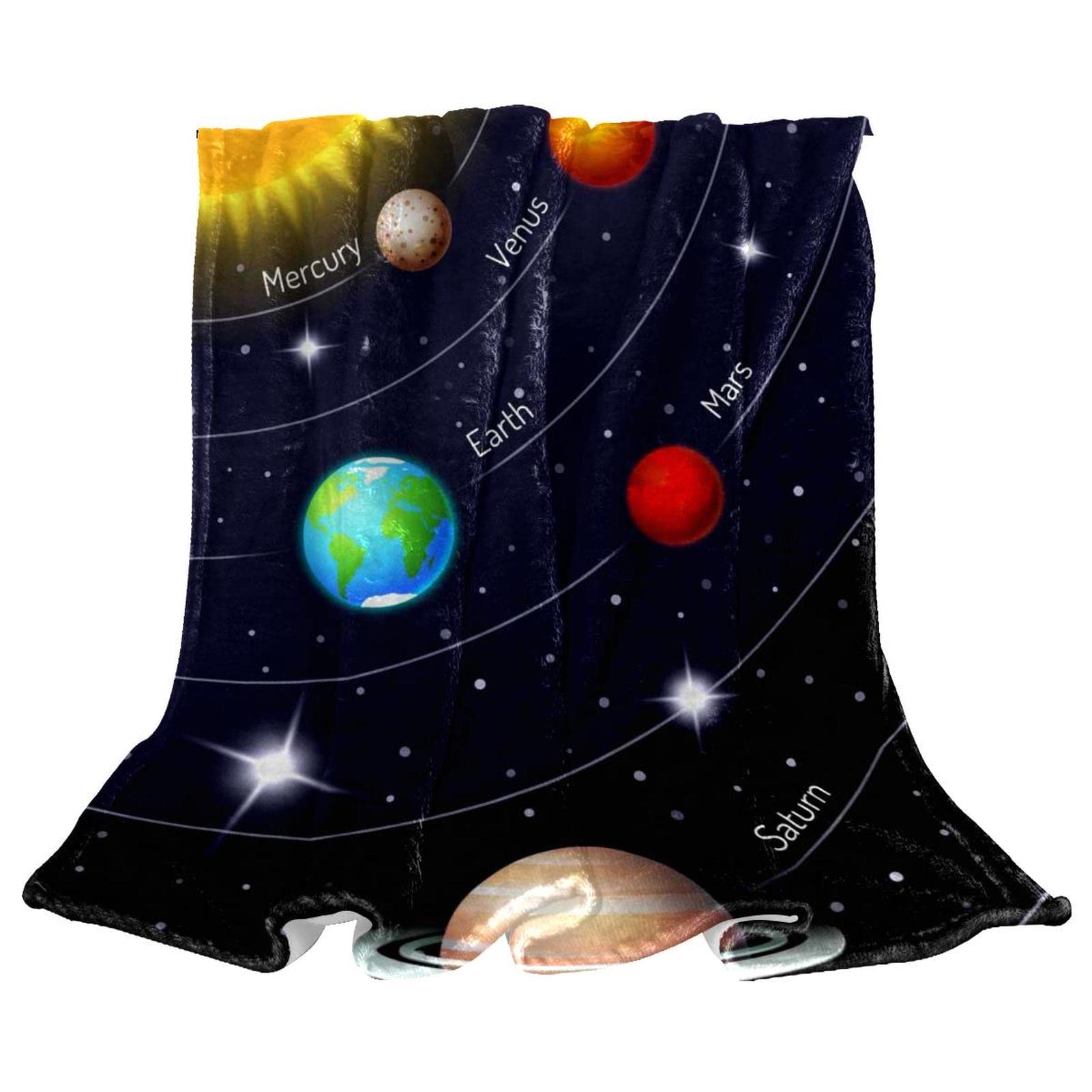 Couverture polaire planète univers, le cadeau idéal pour chambre