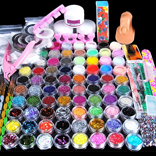 Fashion Zone Acrylic Powder Glitter Glass Cup 3D Mold Decoration Designs Nail Art Tools Set