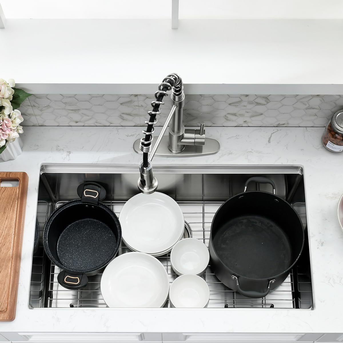 Snapklik.com : 33Inch Undermount Kitchen Sink Workstation -VOKIM 33 ...