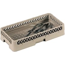 Vollrath HR2A Traex Flatware Dishwasher Rack with Extender, Durable Copolymer Plastic, Open Profile for Superior Cleaning and Drying, Tight Lattice-Bottom Grid, Easy-Grip Handles, Beige