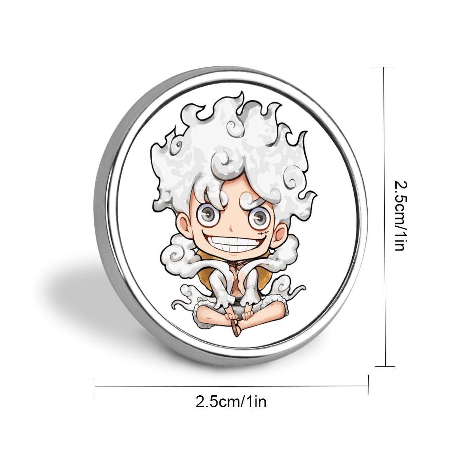 Amazon.co.jp: One Piece Round One Piece Luffy Gear 5 Lapel Pin 