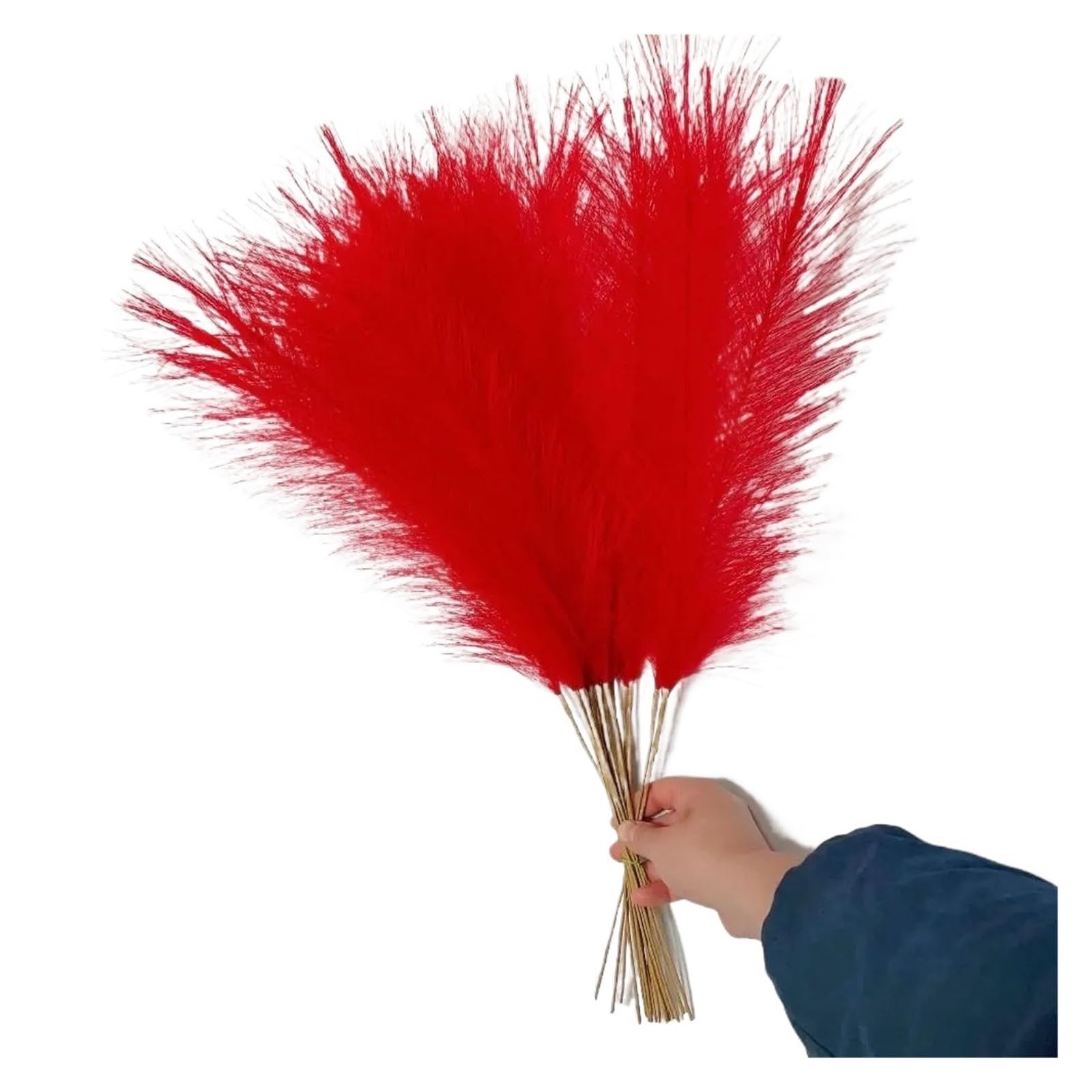 Faux Pampas 10PCS Fluffy Pampas Grass Flower Fake Plant Reed 55CM Artificial Plants Wedding for Decor