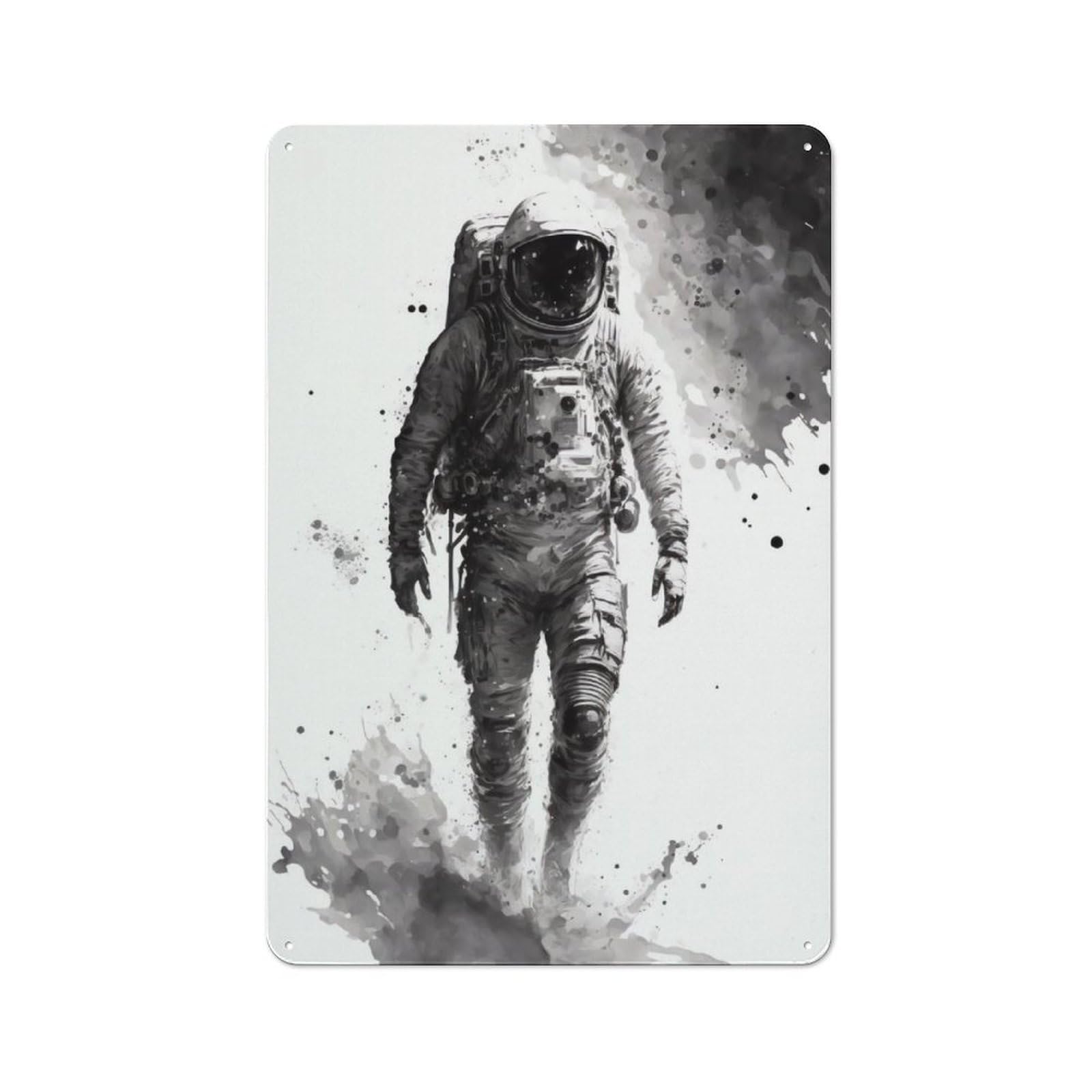 Junmoney Lone Voyager Metal Wall Sign 30X20cm Featuring For Garage Or Workshop, For Home Office, Studio And Craft Room Walls