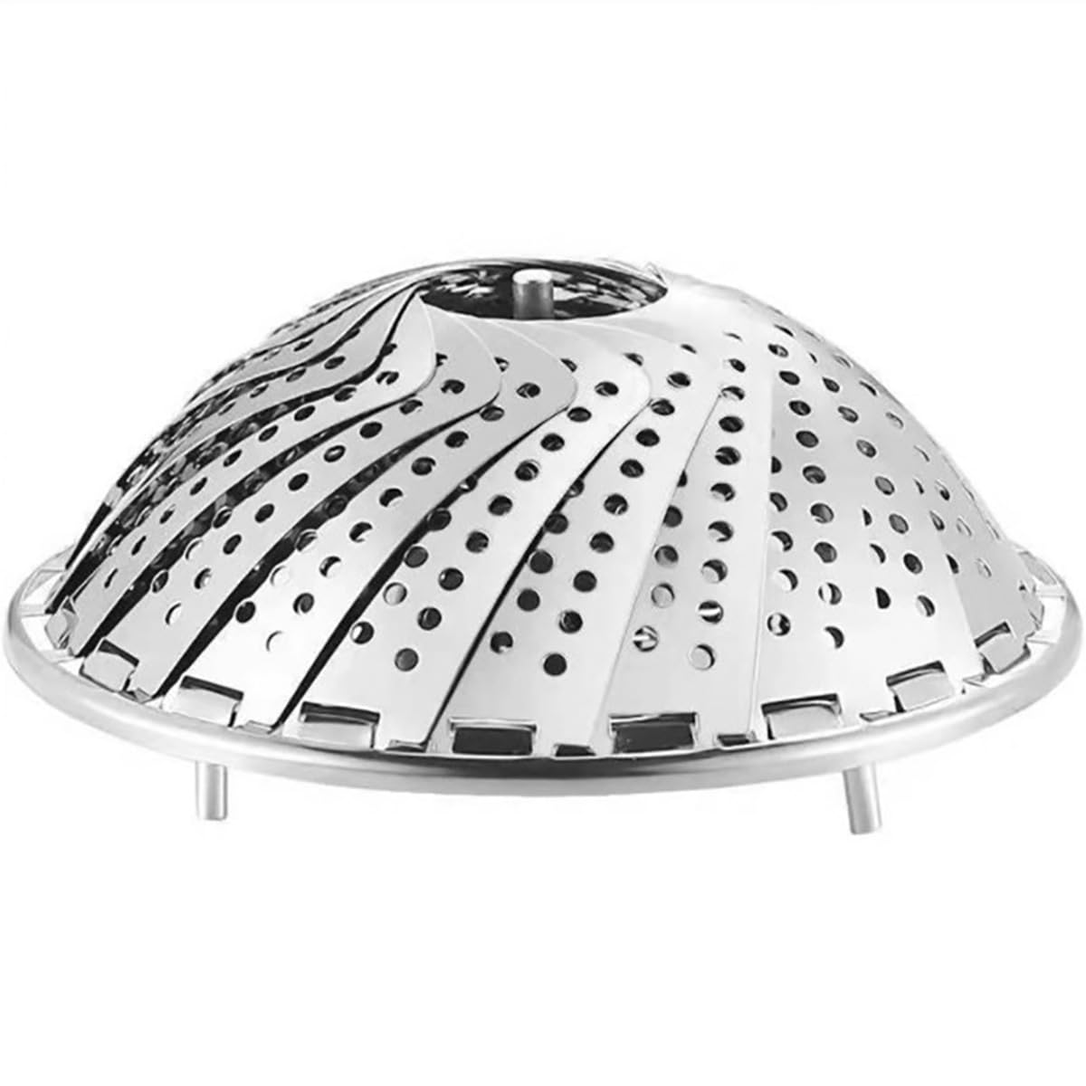 Miherom Stain Steel Steamer Basket, Folding Steamer Insert, Stainless Steel Vegetable Steamer For Veggie Fish Eggs Seafood Cooking, Expandable To Fit In Pots