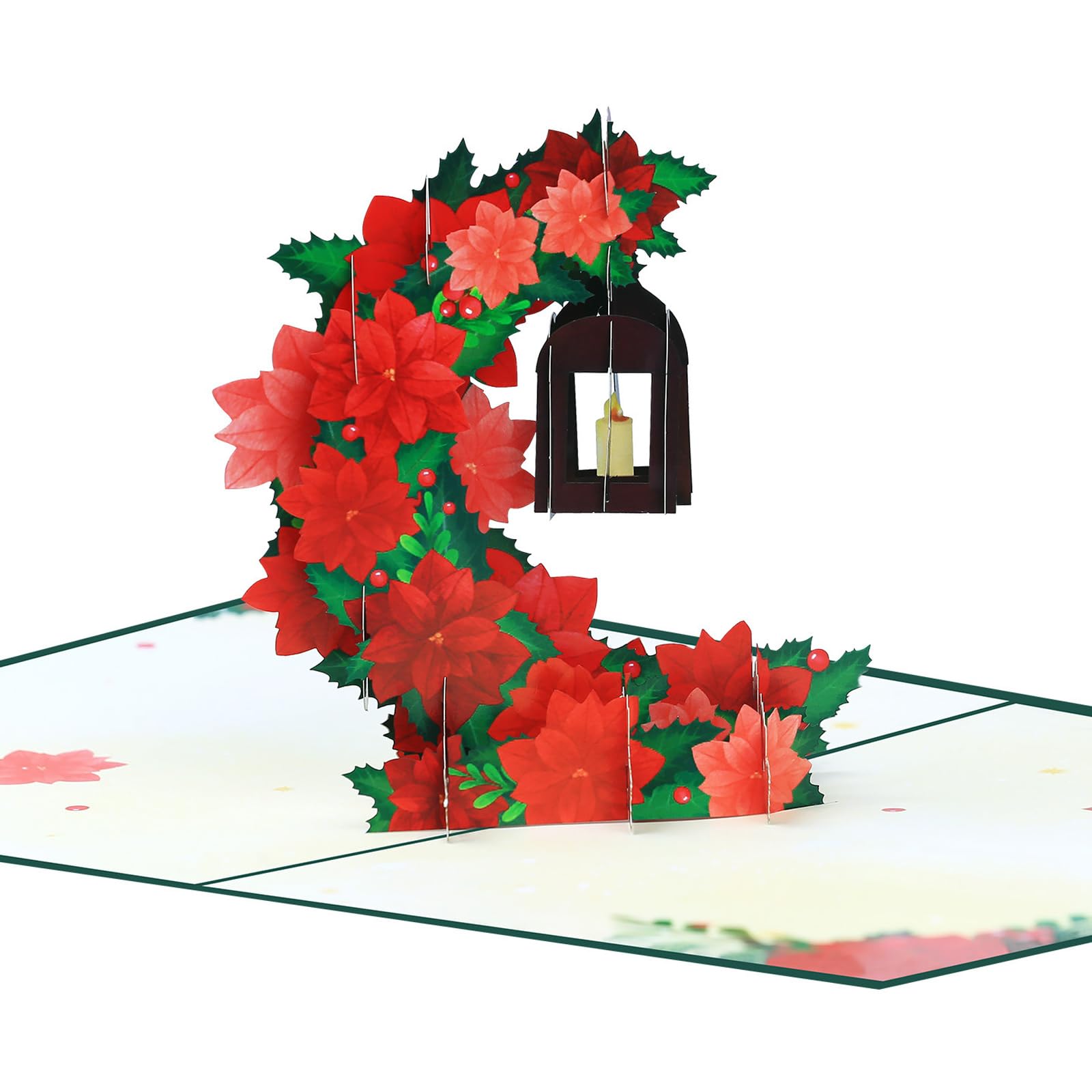 Kalttoy Transportable Stereoscopic Moonflower Holiday Greeting Card Artisanal Pliable Plan White Paper for Christmas and Special Incidents Christmas Home Deck Card