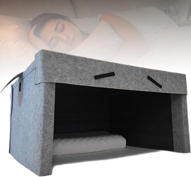 Blackout Sleep Tent with 40mm Soundproof Cotton, Foldable Sleeping Cabin, Built in Dual Speakers, Light Proof and Ventilated, Multifunctional Sleep Aiding Cabin
