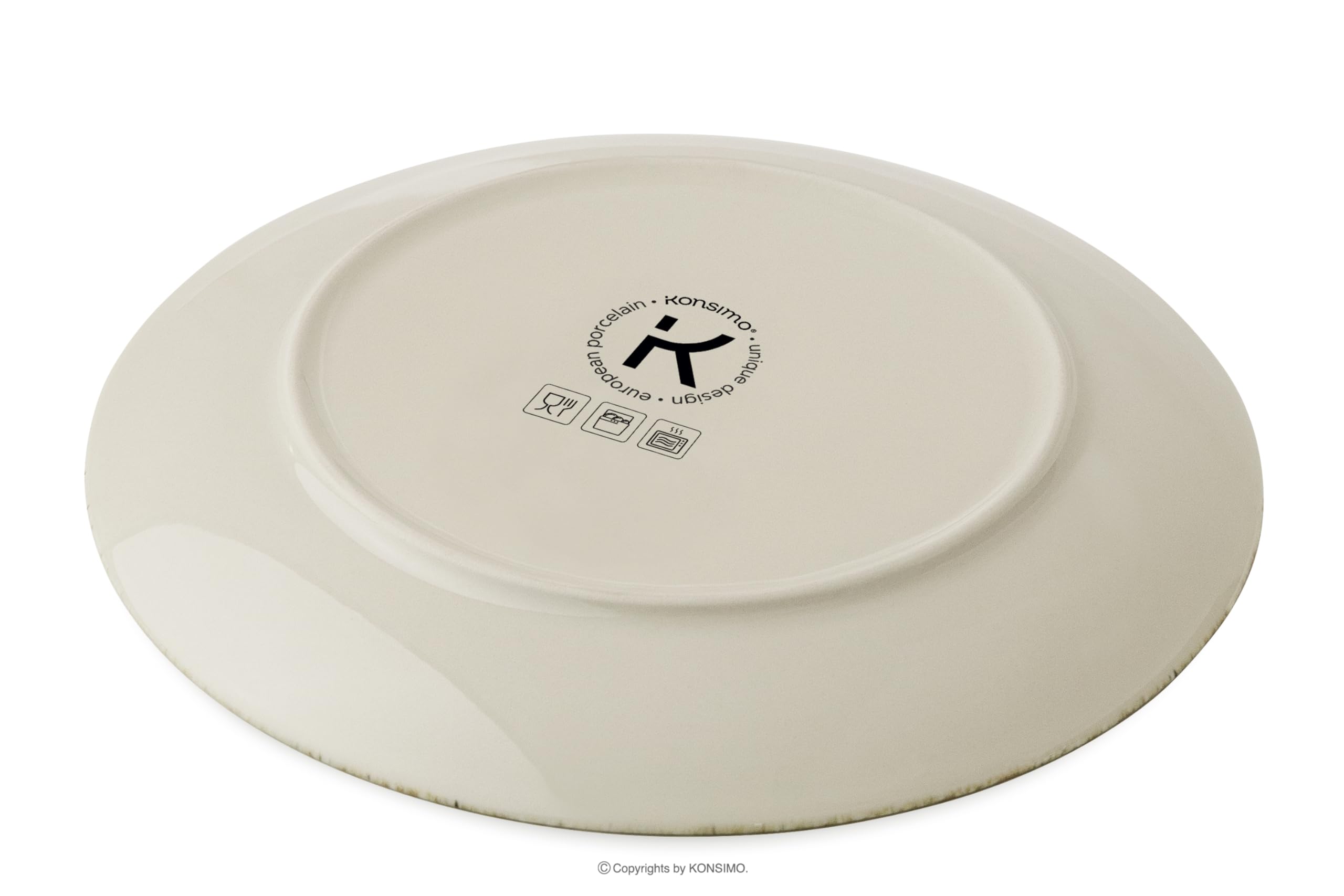 konsimo. Geschirr Set Kombi 6 Personen – Erato Teller Set Modern 18 Teilig – Tafelservice aus Hartporzellan - Service & Geschirrsets - Spülmaschinen - Service Set für Familie - Geschirr - Beige