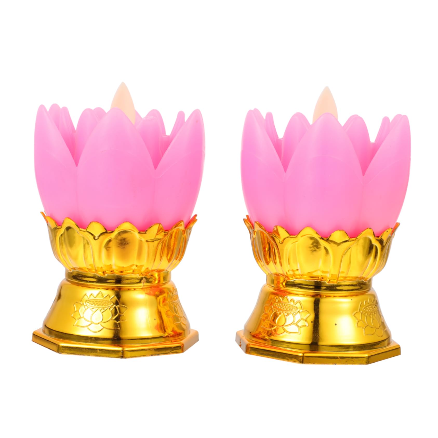 PRETYZOOM 2Pcs LED Lotus Shape Lamp Creative Lotus Light Elegant Home Decor for Spiritual Spaces Unique Decorative Lotus Light for Prayer Worship and Display