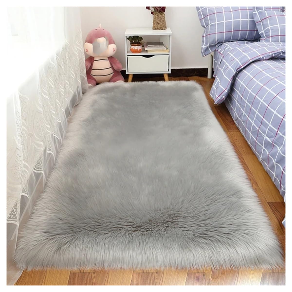 Tapis d'intérieur salon en fausse fourrure et moquette longhair fluffy soft