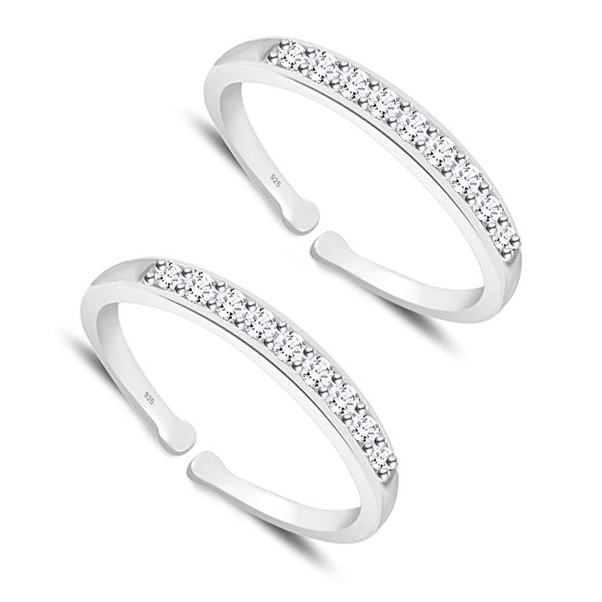 Styleejewel Sterling Silver Toe Rings for Women | White CZ and Ruby Stone 925 Pure Chandi Bichiya Peacock Tail Design Indian Toe Rings for women stylish (Group-2) (CZ Stone) (B089Q6WM6J) Amazon Price History, Amazon Price Tracker