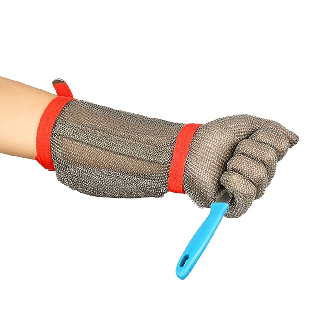 Cut Resistant Gloves Rękawice Odporne Na Przecięcie Długiego Ramienia, Rękawice Robocze Ochronne Dla Rzeźni, Nylonowe Opaski Na Nadgarstek Metalowe Rękawice Kolczugi