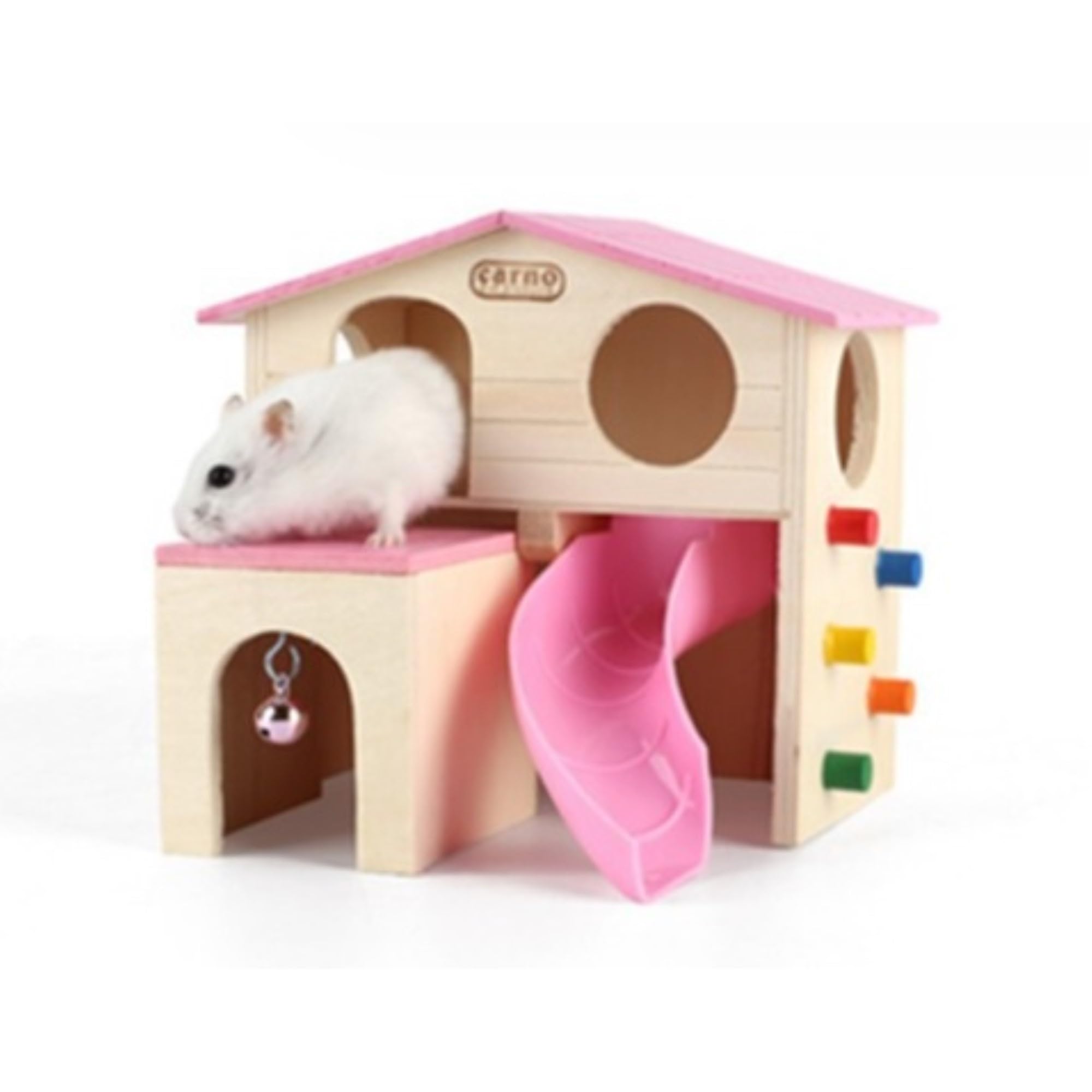 Amazon | ハムスターハウス 木の家 ケージ 家 2階建 小動物