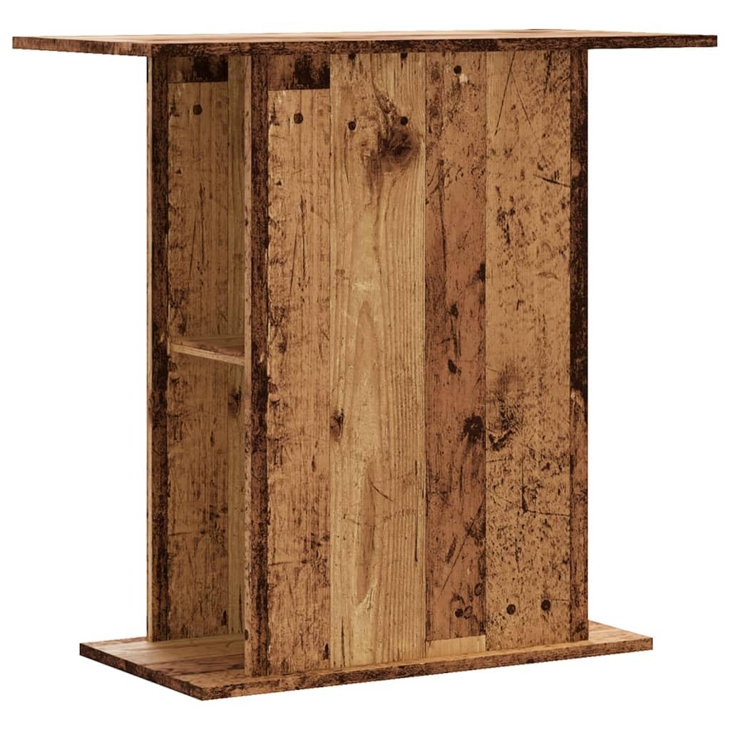 Aquariumständer aus Altholz 36x75x72,5 cm Holzwerkstoff mit Stauraum für Aquarien und Terrarien geeignet stilvolles Möbel für Wohnzimmer Büro Flur