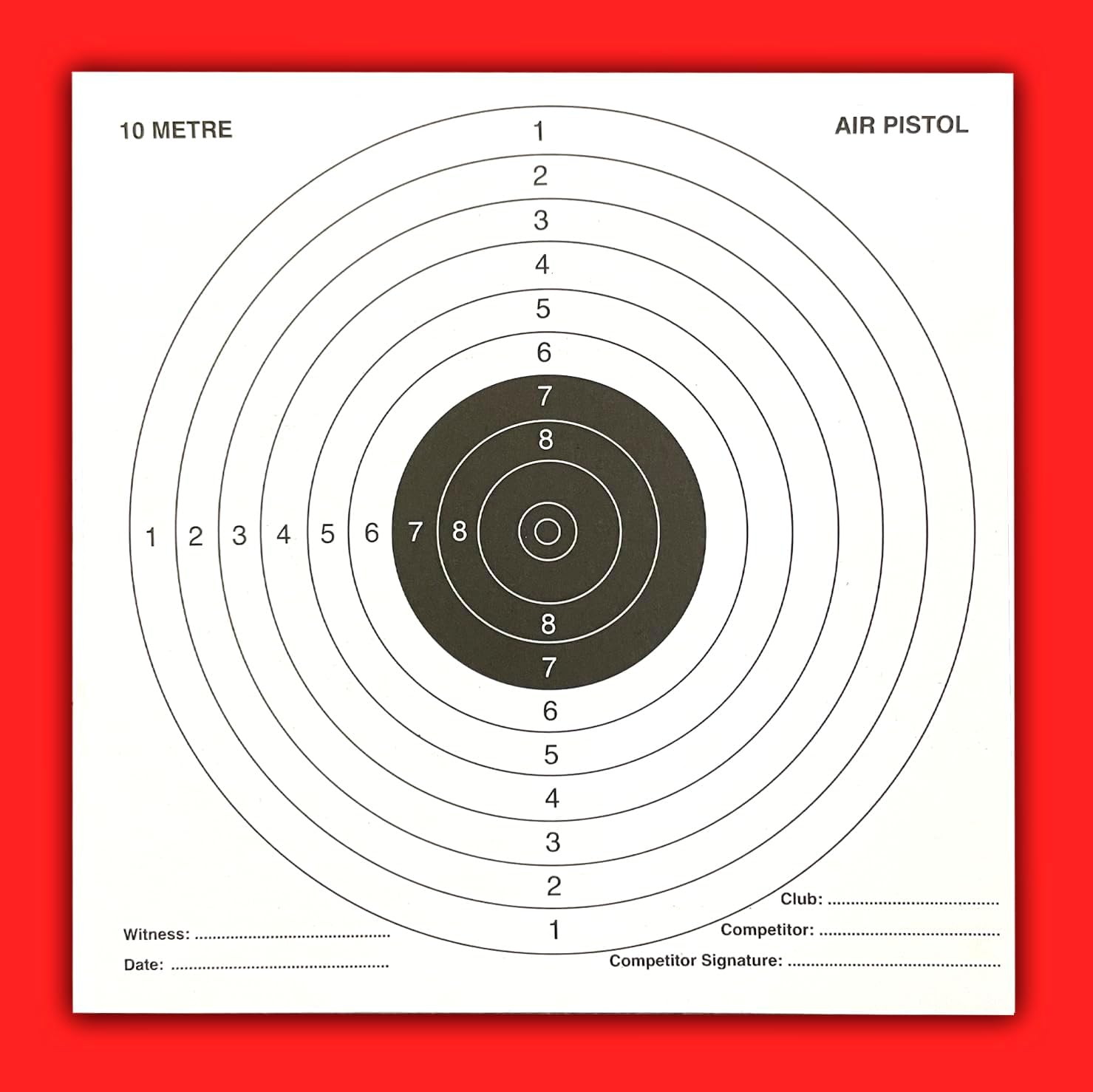 Official 50 Card Targets 10 Metre Air Gun Pistol Rifle Pellet 14x14cm Suitable for Traps Shooting Gun Training Practice #148D