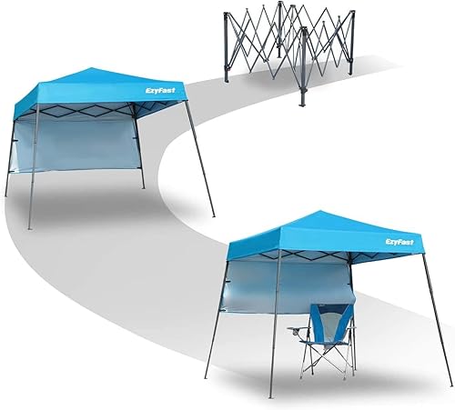 Miniatura 6 de EzyFast Toldo de mochila ultra compacto, refugio emergente, cabaña deportiva portátil, base de 7.5 x 7.5 pies, parte superior de 6 x 6 pies para