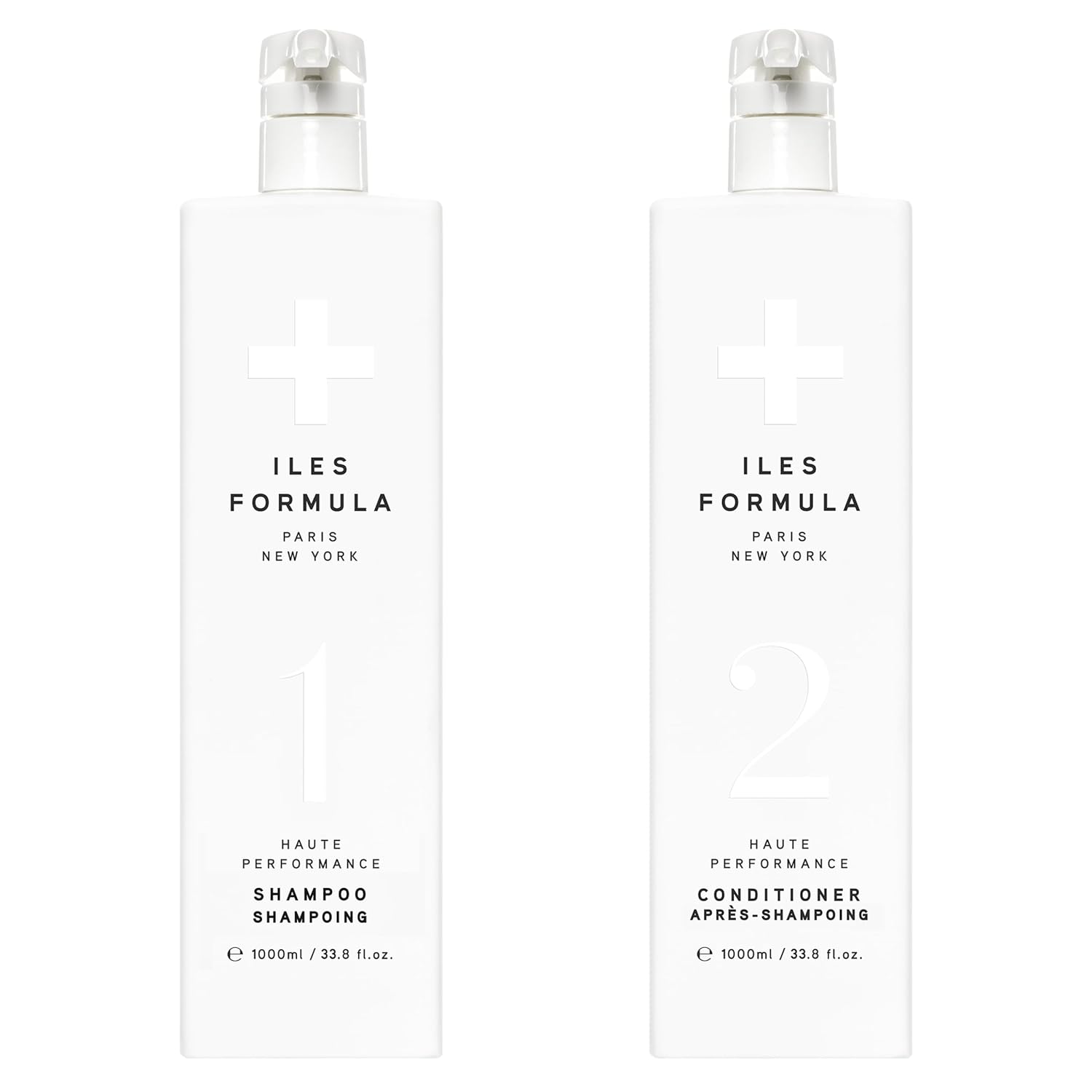 ILES FORMULA Moisturizing Shampoo & Conditioner Set for Dry, Damaged & Frizzy Hair - Sulfate Free Shampoo & Conditioner – Salon Grade, Color Safe, Hydrating Formulas to Control Humidity (1L)