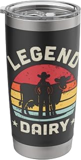 Dairy Farmer Legend Dairy Cow Mom Daughter Retro for Women Stainless Steel Insulated Tumbler