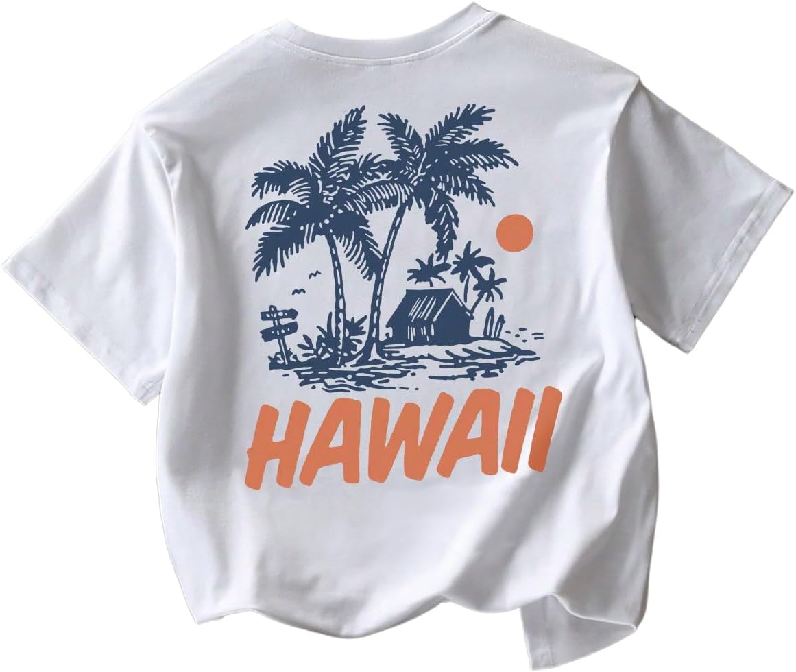 SOLY HUX Girl's Graphic Tees Short Sleeve Hawaiian T Shirt Summer Casual Vacation Tops - Image 3