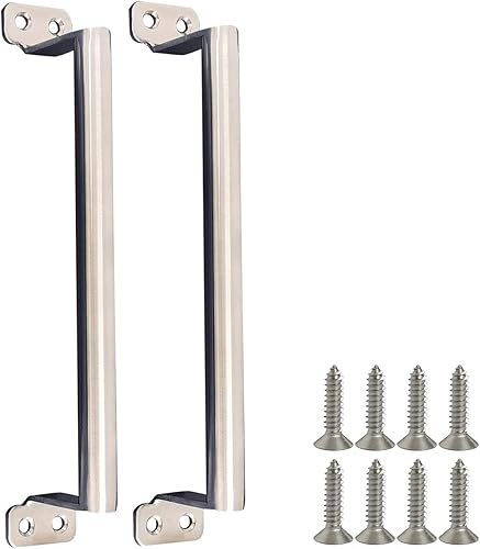 Miniatura 5 de 2 tiradores de puerta de granero de acero inoxidable de 6-310 pulgadas (6.3 in)