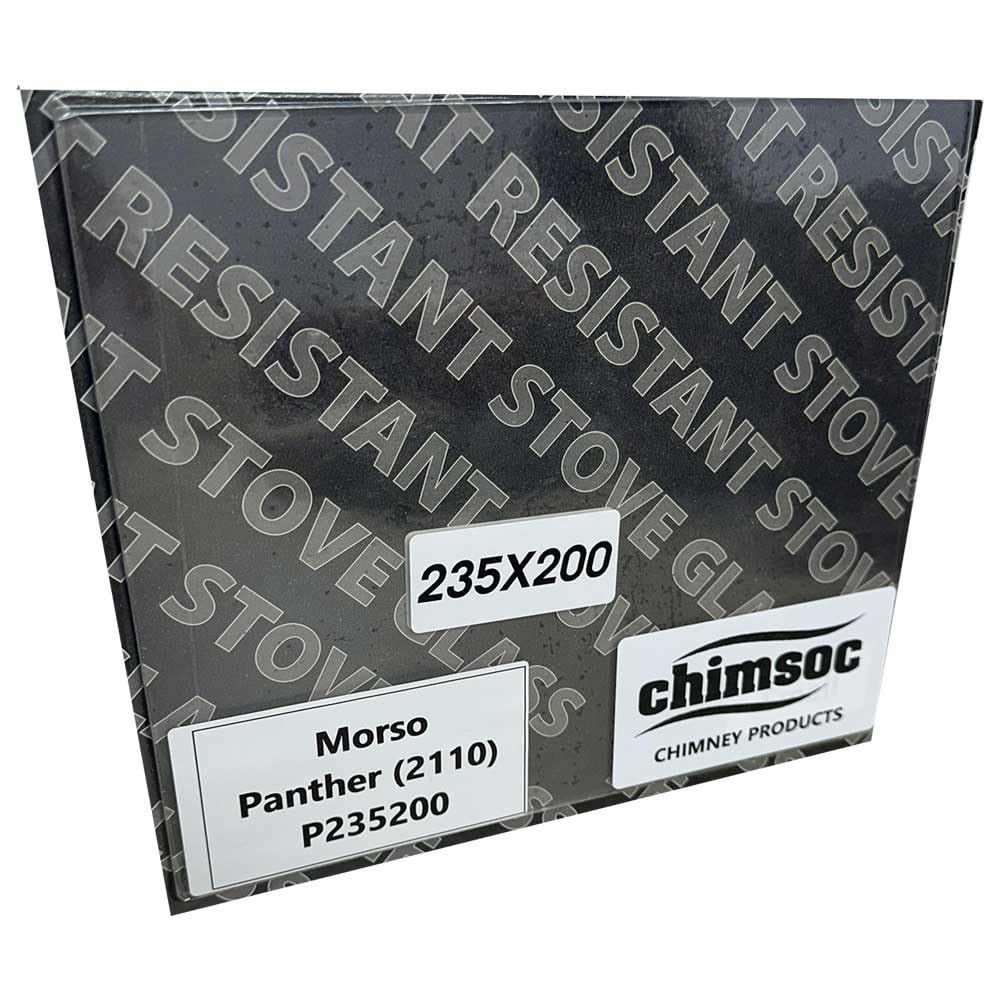 Chimsoc Clear Replacement Stove Glass - Morso Panther (2110) (235Mm X 200Mm Rectangular)