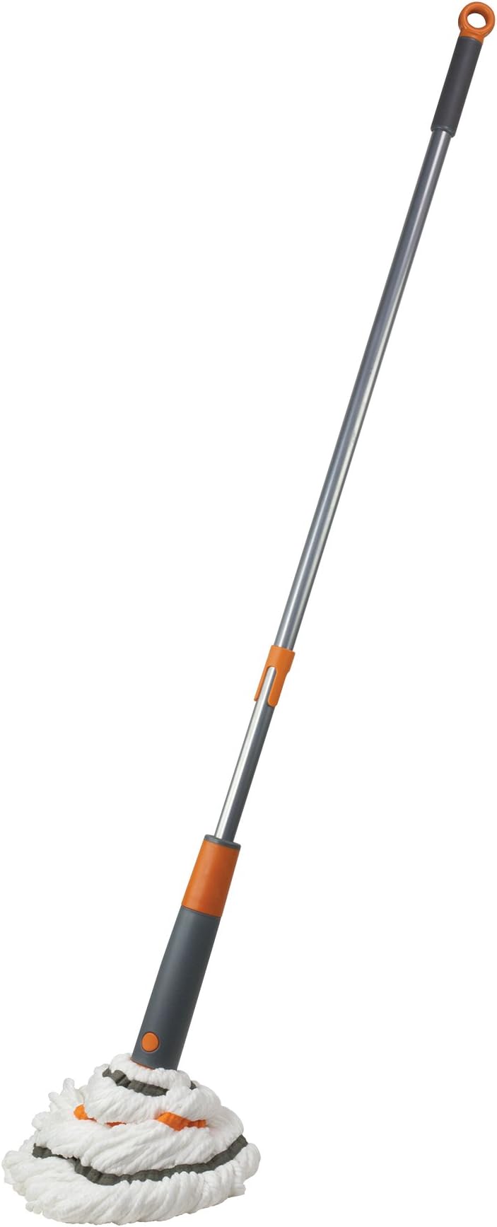 Casabella Microfiber Twist Mop, Graphite/Orange