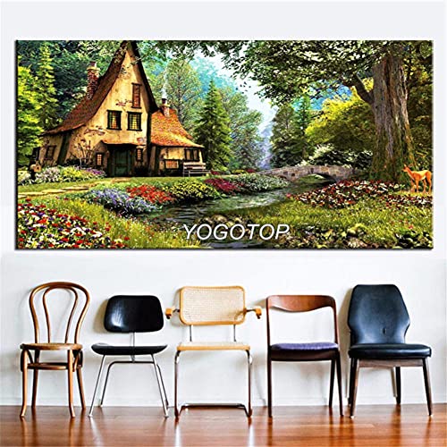 Kit broderie diamant grand format cottage forestier à offrir pour un projet DIY - 2