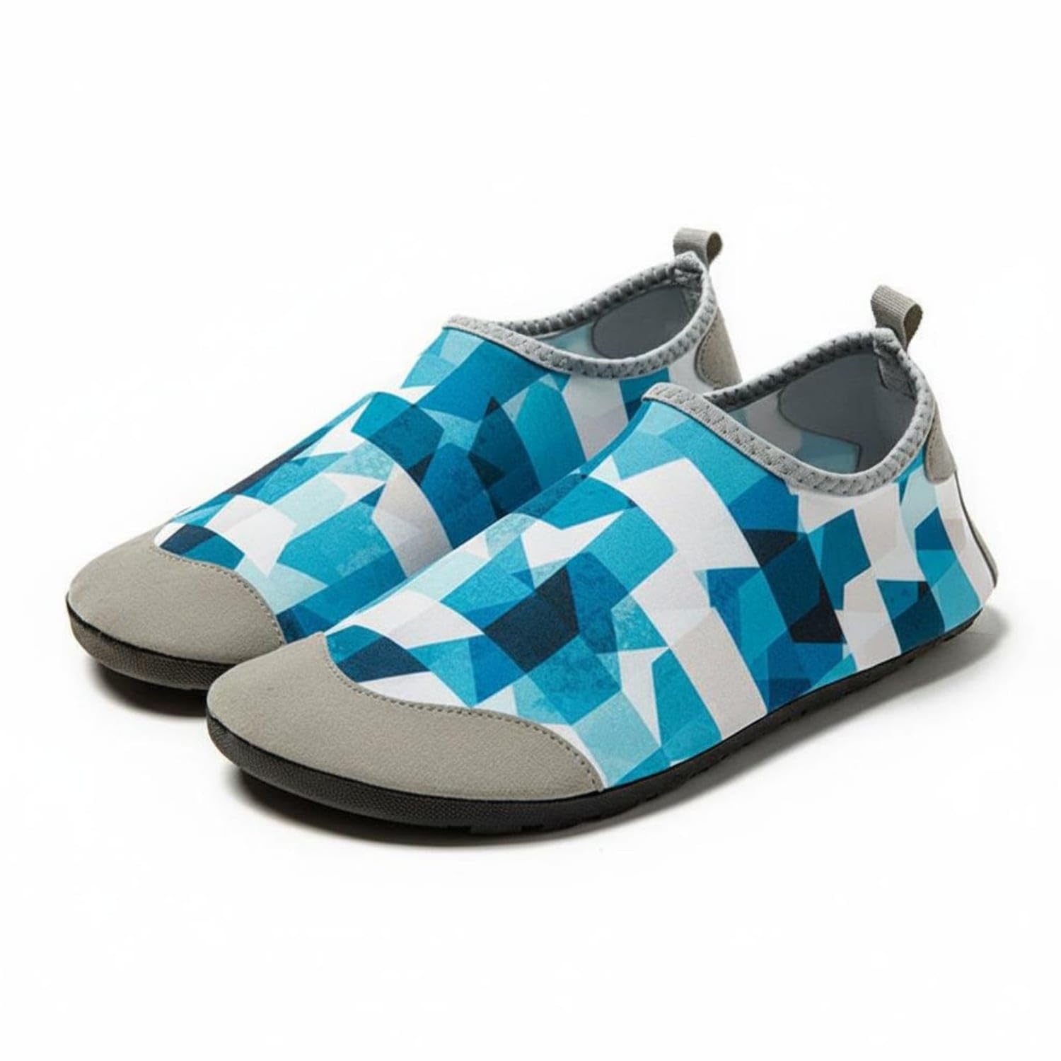 Breathable Quick-Dry Wading Shoes Foldable Non-Slip Beach Shoes Quick-Dry Water Socks for Men, Women, Kids, Snorkeling, 43-44, Blue Irregular-image-8