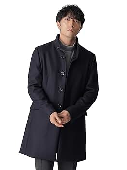 EPOCAUOMO  エポカウォモ　ウール　スタンドカラーコート　ネイビー ウールスタンドコート（M1B41402＿＿） | EPOCA UOMO