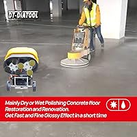 Vista 4 de DT-DIATOOL Almohadillas de Pulido de Piso de Diamante con Enlace de Resina para Piso de Terrazo Diámetro 4 Pulgadas Grano 200 Paquete de 6