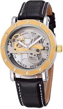 Orologio Automatico Scheletro Uomo A Due Lati - Meccanico, Quadrante 39mm, Cinturino In Pelle, Luminoso, Impermeabile 30M, Con Scatola Regalo - 4