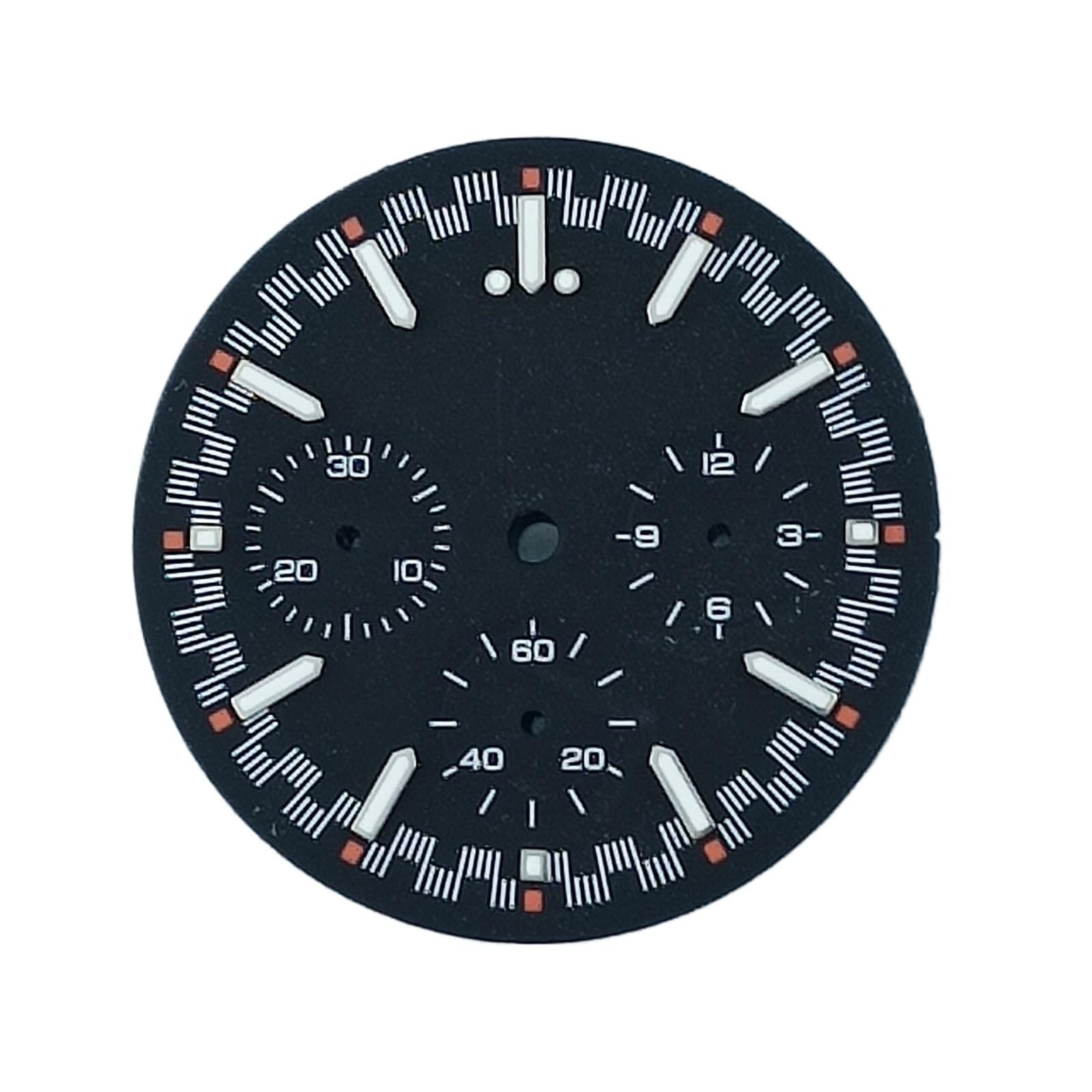 Tarcza Zegarka 32,5 Mm Do Tarczy Zegarka Z Mechanizmem VK63 C3 Zielona Świecąca Tarcza Chronografu