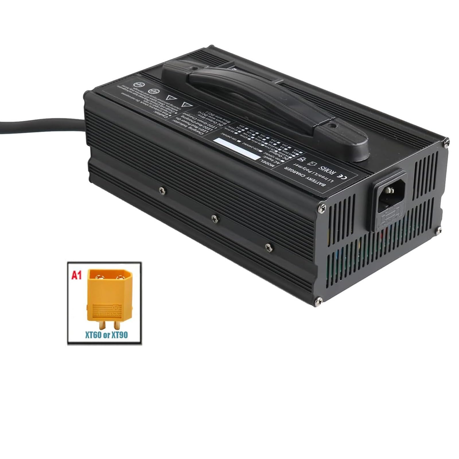 1200W Lead Acid Battery Chargers 24 Volt 30 Amp Battery Charger with Cooling Fan Multiple Protection Functions with Suitable for Electric Forklifts,Boats,Electric Sightseeing Car(A1xt90)