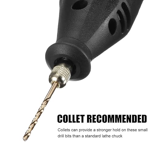 Miniatura 7 de Hymnorq 40 brocas pequeñas de acero cobalto M35, 4 tamaños de 364 pulgadas, 116 pulgadas, 564 pulgadas y 332 pulgadas, punta de división piloto de