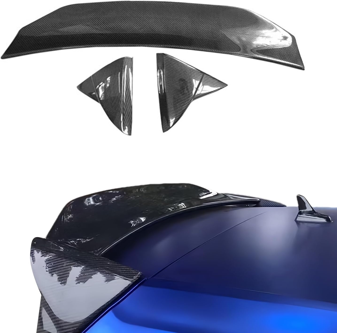 Carbon Fiber Rear Wing Spoiler Compatible with VW Golf 7 7.5 2014-2020 Rear Trunk Lip Spoiler Wing Vehicle Body Styling Kit