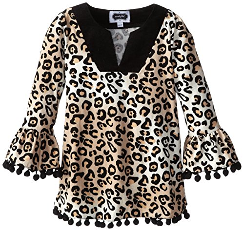 Mud Pie Little Girls' Leopard Tunic Corduroy, Brown, 4T