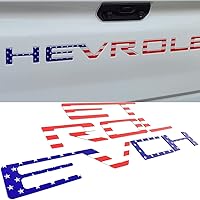 Vista 8 de Letras de inserción para portón trasero compatibles con Chevy Silverado 2019, 2020, 2021, 2022, 2023, 2024, 2025, emblemas 3D con adhesivo fuerte