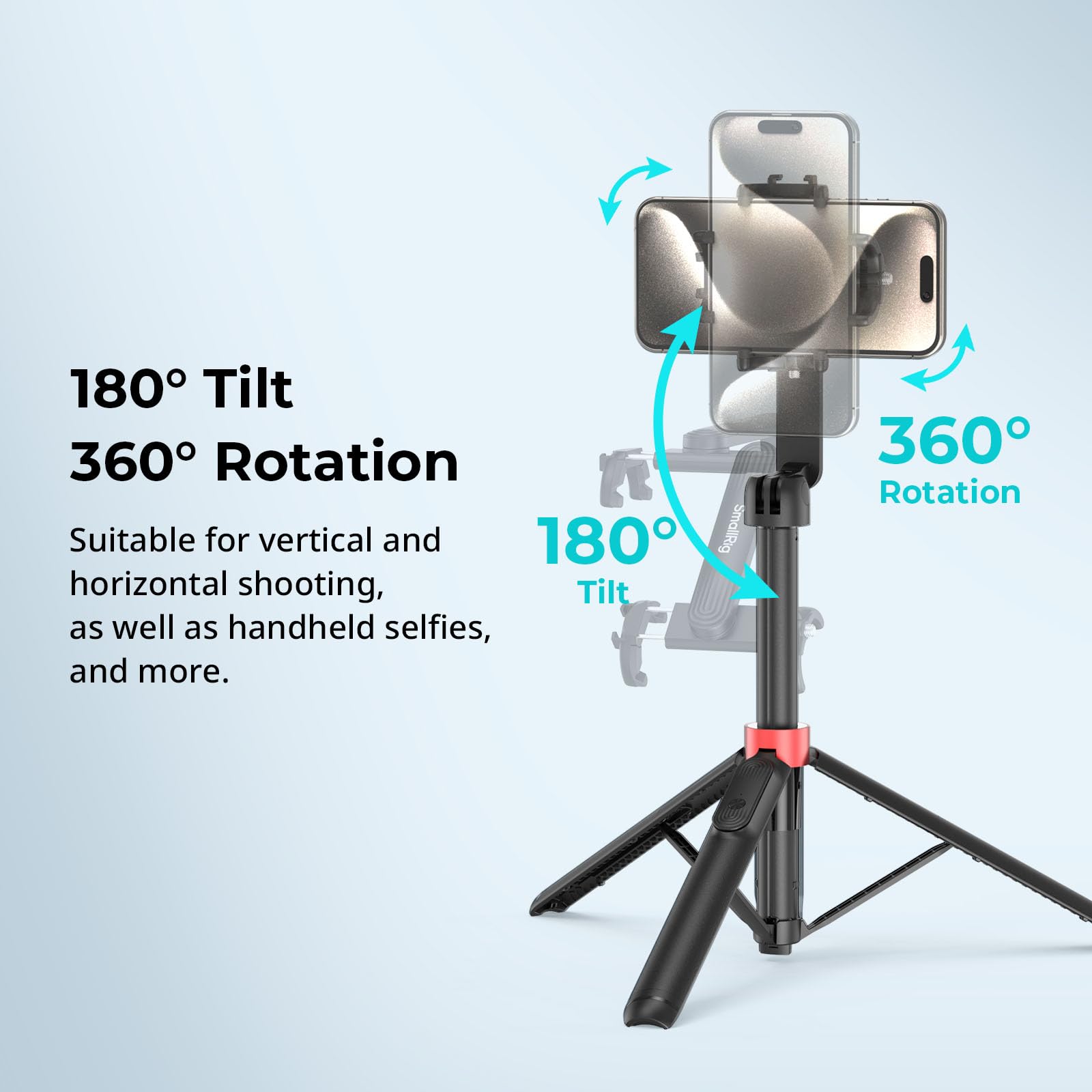 Treppiede Per Telefono SMALLRIG 170 Cm | Con Telecomando, Pieghevole E Regolabile - Per Video E Selfie - Foto 2