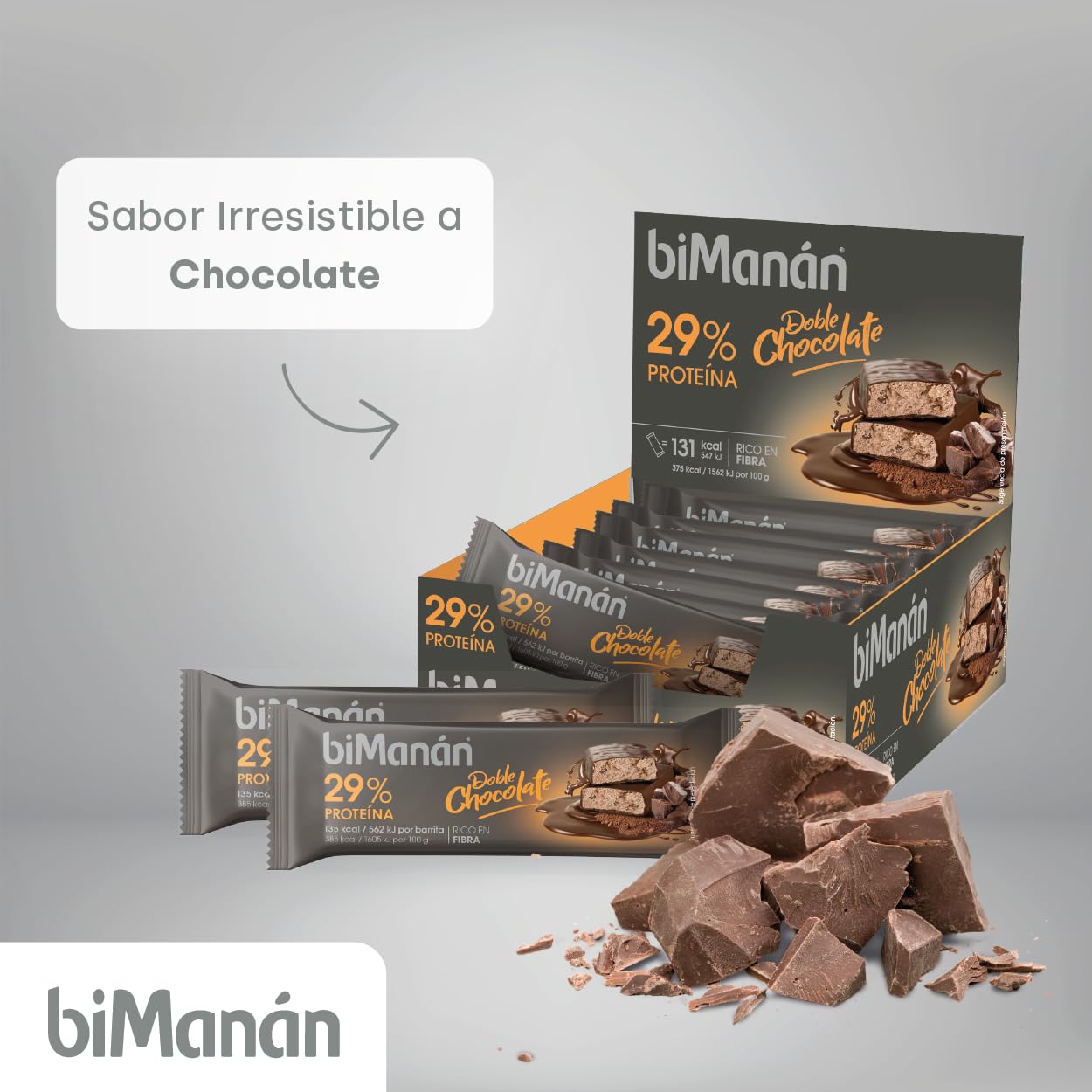 biManán BeFIT Batonik proteinowy z podwójną czekoladą, 20 sztuk