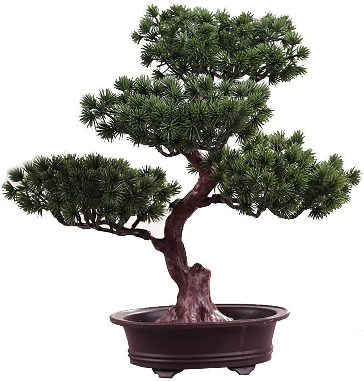 Artificial Bonsai Decorative Artificial Plants, Simulation Pine Tree Potted Plant, Small Potted Plant Mini Artificial Green Plant for Indoor/Outdoor Home Office,11.4" High