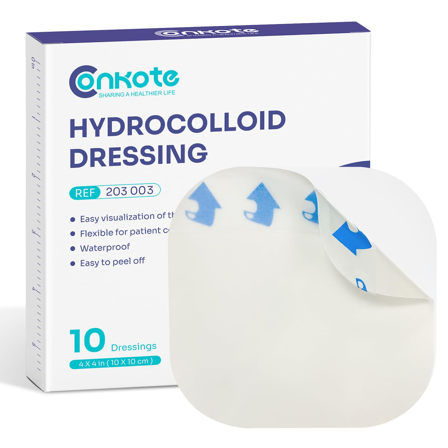 Amazon.com: Conkote Hydrocolloid Wound Dressing 4x 4, Sterile Thin Adhesive Patches, Box of 10 Dressings : Everything Else Amazon.com: Conkote Hydrocolloid Wound Dressing 4x 4, Sterile Thin Adhesive Patches, Box of 10 Dressings : Everything Else