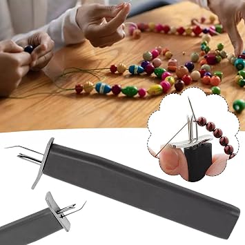 Bead Knotting Tool Create Secure Knots Pearl Jewelry Making Tool DIY Jewelry Pearl Stringing Beading Tools Knotters Tool for Necklace Bracelet Jewelry Making(White)