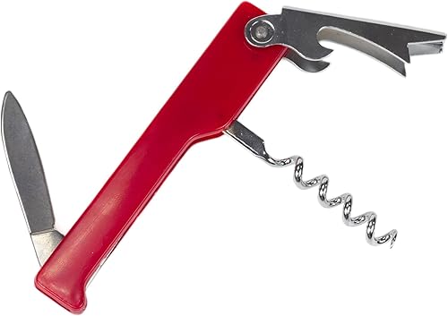 Chef Craft Select Sacacorchos de camarero con cuchillo, 4.5 pulgadas, rojo