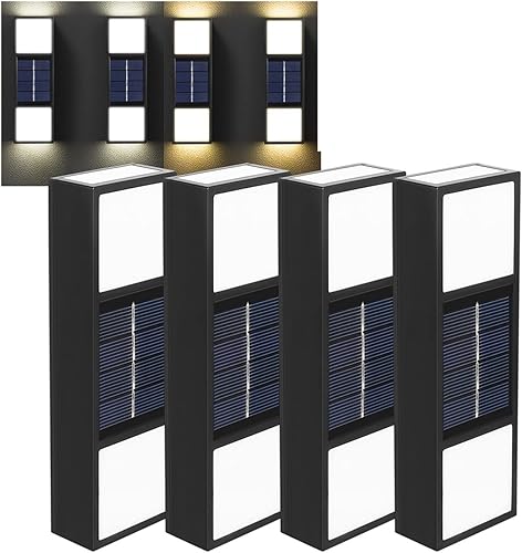 Miniatura 2 de VALOYI Lámpara solar LED para exteriores, impermeable, para decoración de jardín, balcón, patio, calle, pared, jardín, lámpara solar para exteriores