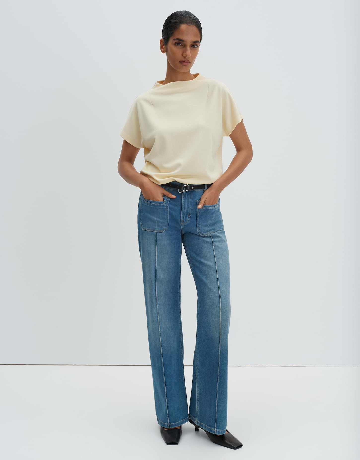 someday Damen Kurzarmshirt | Weiches Jerseyshirt aus ECOVERO™ Viskosemix Regular Fit