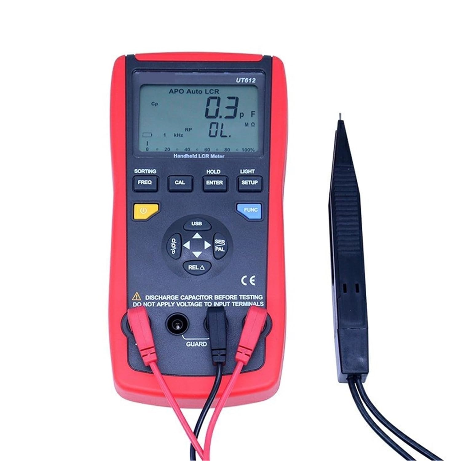 UT611 UT612 Digital Bridge Capacitance Meter Multimeter Resistance and Inductance Instrument Frequency Test(UT612)